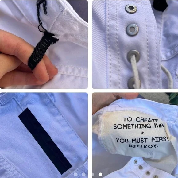 Unravel project Ben taverniti lace up wide leg pants in white - Picture 4 of 4